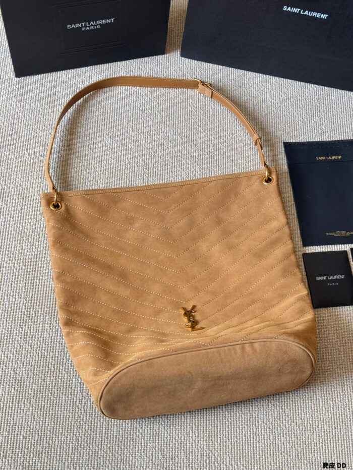 Saint Laurent Niki Series Suede Bucket Bag Retro Texture, Mediterranean Vibe - Image 12