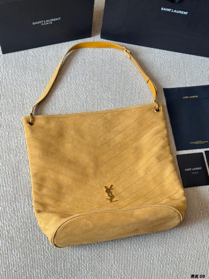 Saint Laurent Niki Series Suede Bucket Bag Retro Texture, Mediterranean Vibe - Image 13