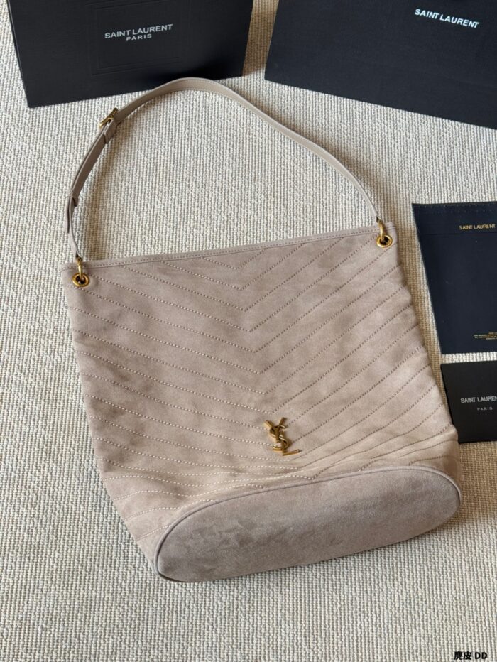 Saint Laurent Niki Series Suede Bucket Bag Retro Texture, Mediterranean Vibe - Image 14