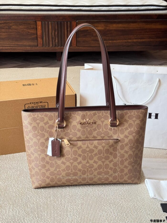 Coach Station Tote Bag Bucket-Shaped Multiple Colours Internal Organiser Compartments Versatile For Multiple Occasions - Image 11