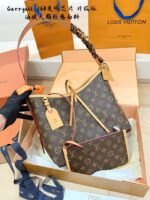 Louis Vuitton Carryall 163 Chip Edition Steel Hardware Shoulder, Underarm, Handheld, Crossbody Convertible Mother-And-Child Bag Full Set Packaging With Ribbon Included - Image 2