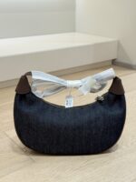Mlb Crescent Bag Denim Ny Logo Underarm Bag - Image 3