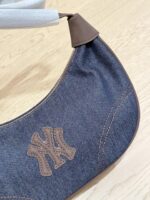 Mlb Crescent Bag Denim Ny Logo Underarm Bag - Image 5