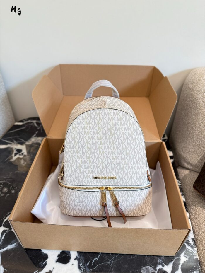 Michael Kors Rhea Zip Colour-Block Logo Print Women'S Backpack - Spacious And Practical - Image 2