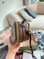 Gucci Gg Supreme Mini Box Bag Double G Monogram Canvas With Leather Trim Detachable Shoulder Strap Same Style As Xiao Zhan'S - Image 4
