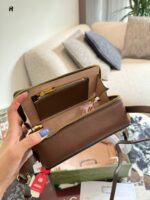 Gucci Gg Supreme Mini Box Bag Double G Monogram Canvas With Leather Trim Detachable Shoulder Strap Same Style As Xiao Zhan'S - Image 8