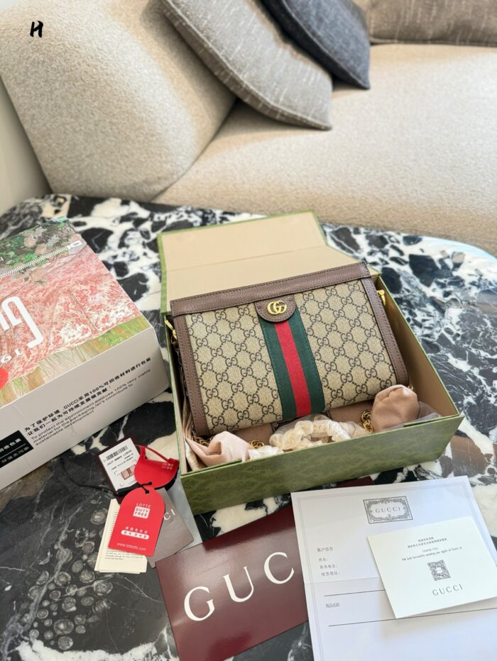 Gucci Horsebit Clip Bag Classic Gg Pattern Design - Image 1