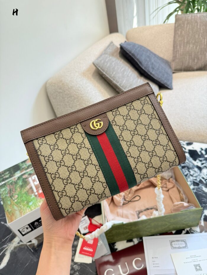 Gucci Horsebit Clip Bag Classic Gg Pattern Design - Image 7