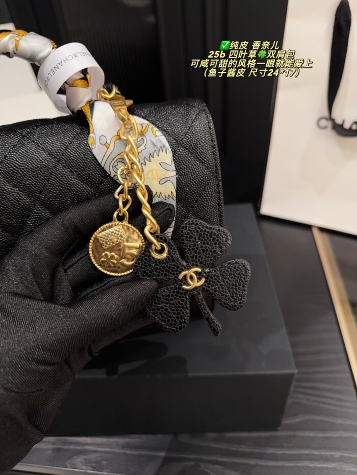 Chanel 25B Four-Leaf Clover Backpack Caviar Leather Versatile For Both Smart And Casual Looks - Image 7