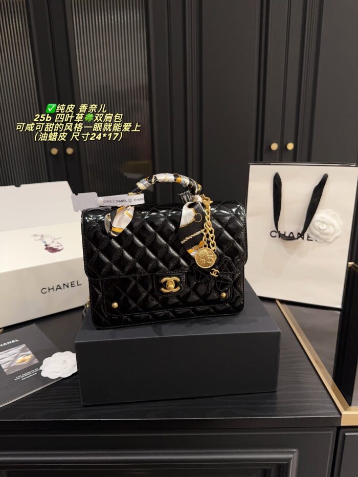 Chanel 25B Four-Leaf Clover Oil-Waxed Leather Backpack: Stunning, Practical, And Guaranteed To Turn Heads. - Image 1