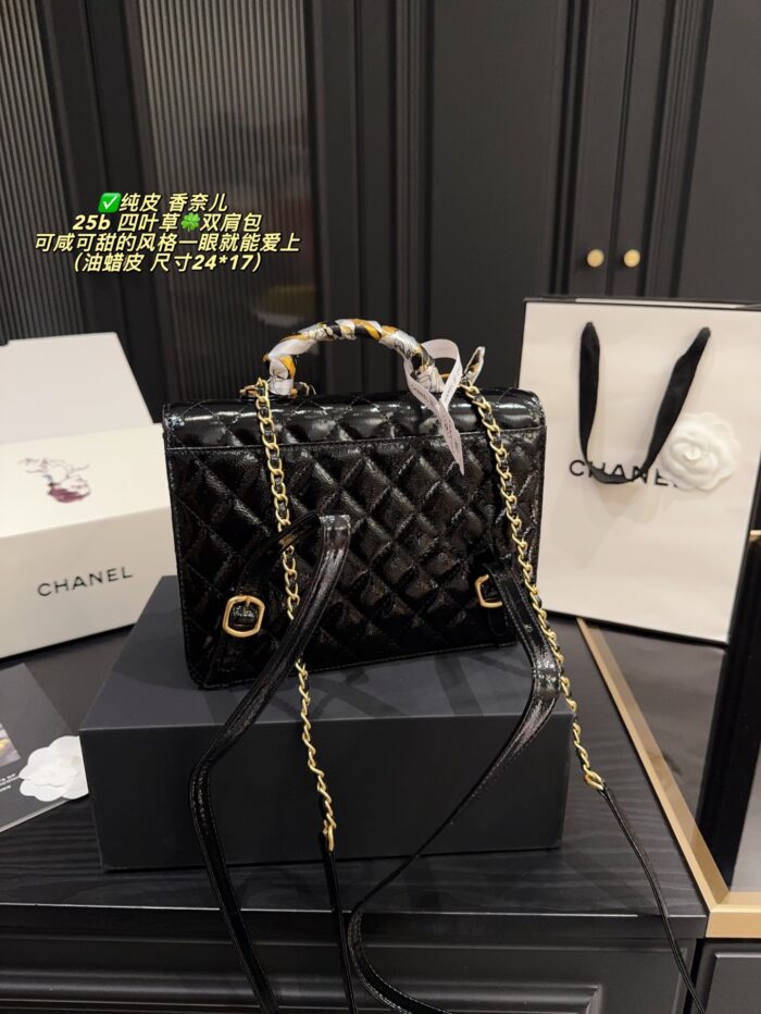 Chanel 25B Four-Leaf Clover Oil-Waxed Leather Backpack: Stunning, Practical, And Guaranteed To Turn Heads. - Image 2