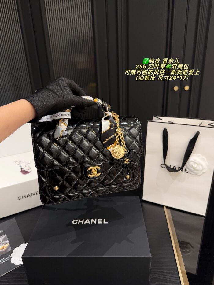 Chanel 25B Four-Leaf Clover Oil-Waxed Leather Backpack: Stunning, Practical, And Guaranteed To Turn Heads. - Image 3