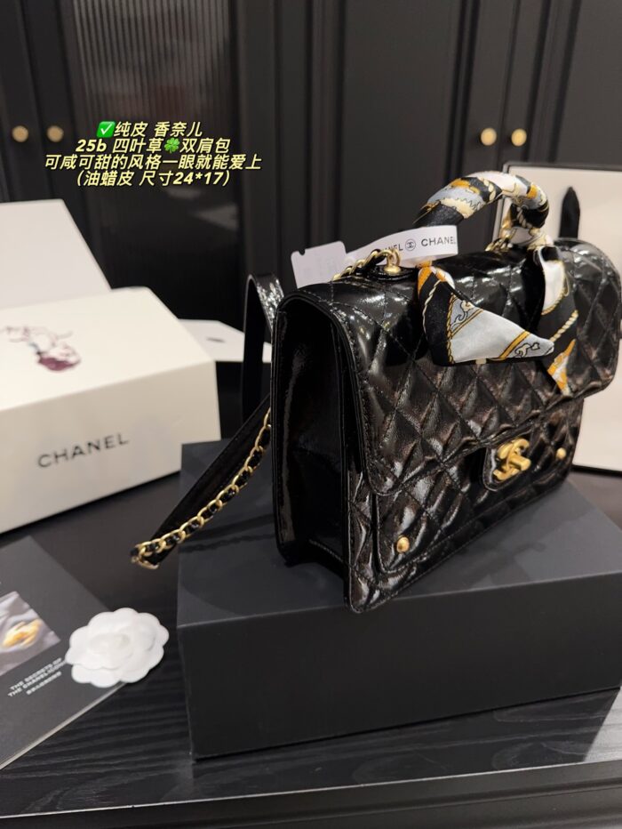 Chanel 25B Four-Leaf Clover Oil-Waxed Leather Backpack: Stunning, Practical, And Guaranteed To Turn Heads. - Image 4