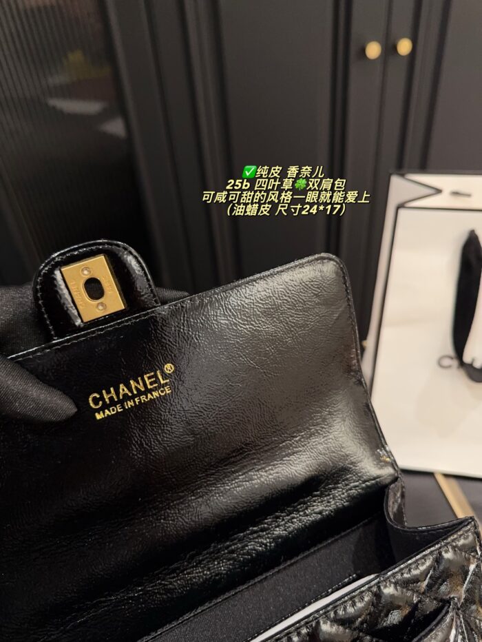 Chanel 25B Four-Leaf Clover Oil-Waxed Leather Backpack: Stunning, Practical, And Guaranteed To Turn Heads. - Image 6