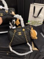 Chanel Bowling Bag: Caviar-Patterned, Puffed Silhouette, Detachable Chain Strap, Versatile Crossbody/Handheld, Generous Capacity - Image 12