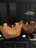 Yves Saint Laurent Hobo Suede Tote Bag Minimalist And Sophisticated, Lightweight And Stylish Spacious Capacity, Essential For Daily Commuting