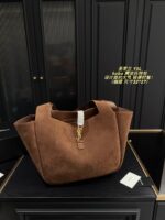 Yves Saint Laurent Hobo Suede Tote Bag Minimalist And Sophisticated, Lightweight And Stylish Spacious Capacity, Essential For Daily Commuting - Image 2