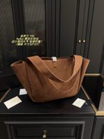 Yves Saint Laurent Hobo Suede Tote Bag Minimalist And Sophisticated, Lightweight And Stylish Spacious Capacity, Essential For Daily Commuting - Image 5