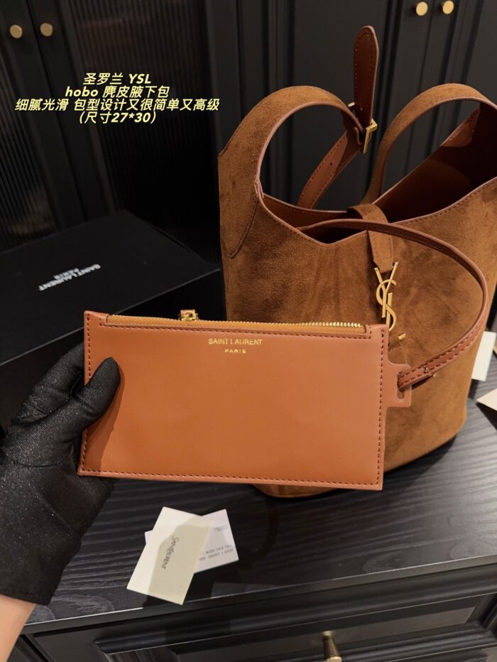 Yves Saint Laurent Suede Hobo Underarm Bag: Refined, Sophisticated, Vintage-Inspired, Lightweight. - Image 4