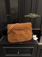 Yves Saint Laurent Jamie Suede Flap Bag Minimalist Style Leather-Chain Combination Lightweight And Shoulder-Friendly