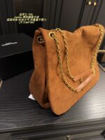 Yves Saint Laurent Jamie Suede Flap Bag Minimalist Style Leather-Chain Combination Lightweight And Shoulder-Friendly - Image 4