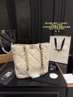 Chanel 19 Bag Upgrade Edition Lambskin Tote Shoulder/Handle Carry Commuter Essential Versatile Style - Image 13