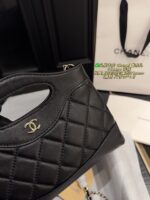 Chanel 31 Nano Handbag Classic Vintage Charm, Adorable Design Black And Gold Colourway Can Be Carried By Hand Or Worn Crossbody - Image 9