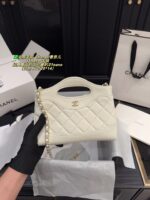 Chanel 31 Nano Handbag Classic Vintage Charm, Adorable Design Black And Gold Colourway Can Be Carried By Hand Or Worn Crossbody - Image 11
