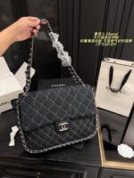Chanel Denim Chain Tote Bag Stylish, Versatile, And Exuding Elegance - Image 2