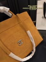 Chanel Suede Tote Bag Casual Chic With A Velvety Texture - Image 5