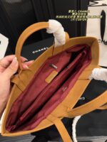 Chanel Suede Tote Bag Casual Chic With A Velvety Texture - Image 9