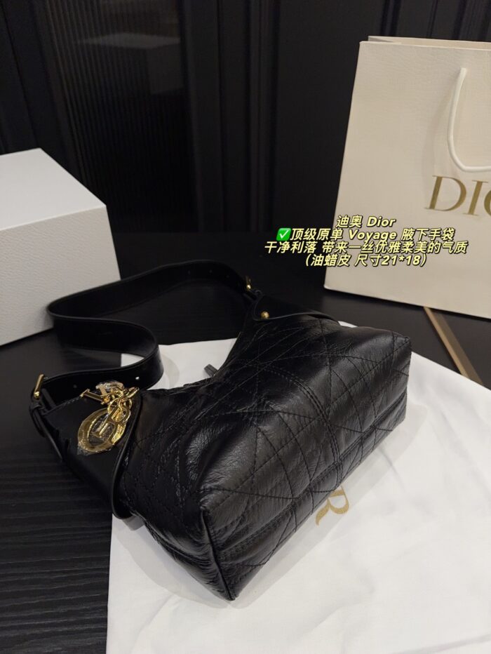 Dior Voyage Underarm Handbag Elegant, Soft, Effortlessly Chic - Image 6