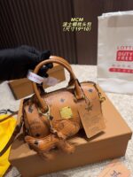 Mcm Boston Pillow Bag (With Charm) Clean, Casual, Comfortable, Vibrant - Image 3
