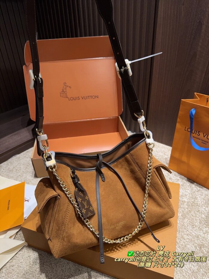 Louis Vuitton Carryall Suede Dynamic Chip Small Size, Full Packaging - Image 5