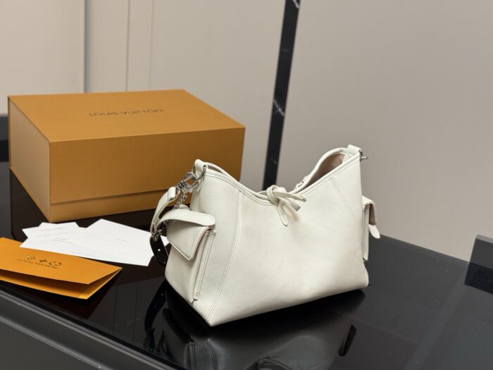 Louis Vuitton Carryall Bow-Tie Shoulder Bag With Coin Purse, Single-Shoulder Crossbody - Image 8