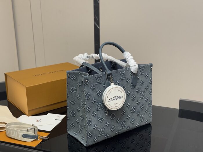 Louis Vuitton Onthego Denim Tote - Image 2