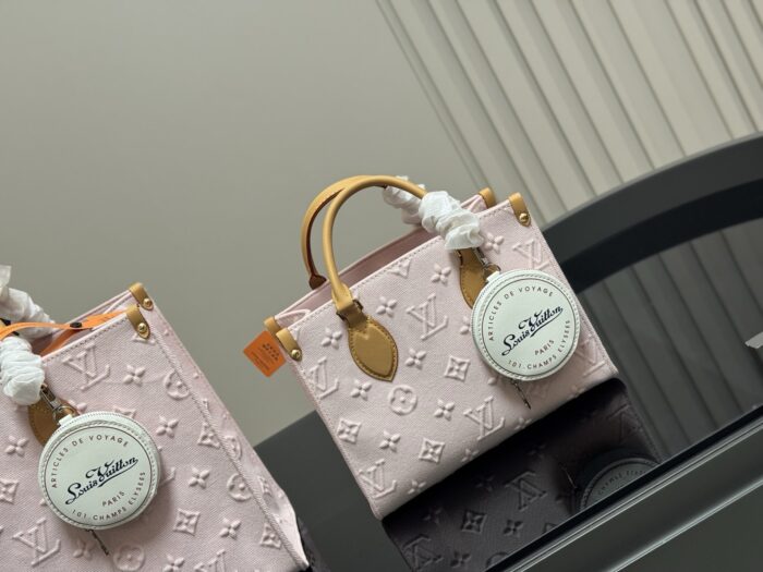Louis Vuitton Onthego Denim Tote Bag Elegant Denim Design - Image 5