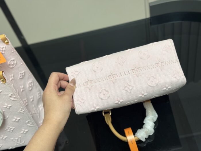 Louis Vuitton Onthego Denim Tote Bag Elegant Denim Design - Image 9