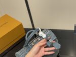 Louis Vuitton Keepall 30 Denim Blue Pillow Bag - Image 3