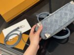 Louis Vuitton Keepall Denim Blue Pillow Bag With Riveted Bow Design - Image 9