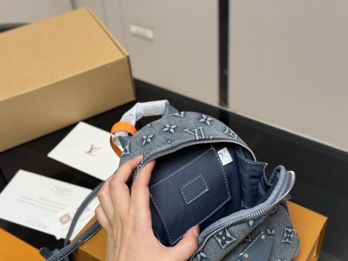 Louis Vuitton Denim Mini Backpack Versatile And Adorable Little Bag - Image 4