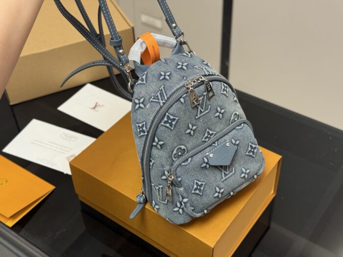 Louis Vuitton Denim Mini Backpack Versatile And Adorable Little Bag - Image 5
