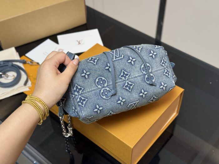 Louis Vuitton Odyssée Handbag 2025 Runway Collection Retro-Chic Monogram Denim Leather - Image 9