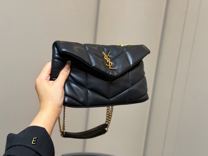 Yves Saint Laurent Loulou Puffer Quilted Lambskin Cloud Bag - Image 9