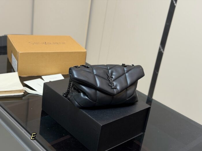 Yves Saint Laurent Loulou Puffer Quilted Lambskin Cloud Bag - Image 12