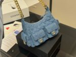 Chanel Hobo New Diamond Quilted Multi-Pocket Denim Tote - Image 2