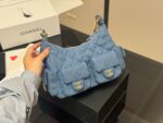 Chanel Hobo New Diamond Quilted Multi-Pocket Denim Tote - Image 6