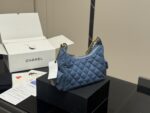 Chanel Hobo New Diamond Quilted Multi-Pocket Denim Tote - Image 8
