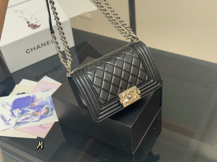Chanel Leboy Mum Bag Lambskin Texture High Quality With Foldable Box - Image 5