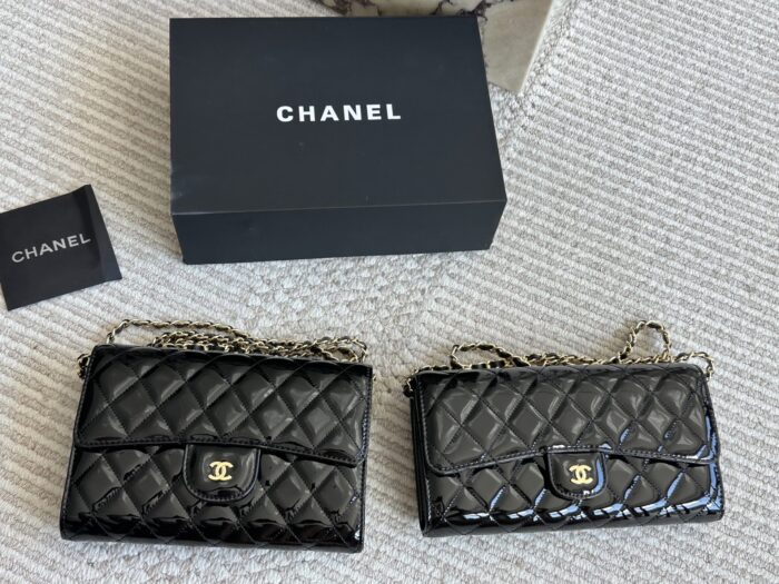Chanel Patent Leather Woc Fortune Bag Crossbody Or Shoulder Strap With Retractable Chain Compact Yet Surprisingly Spacious - Image 1